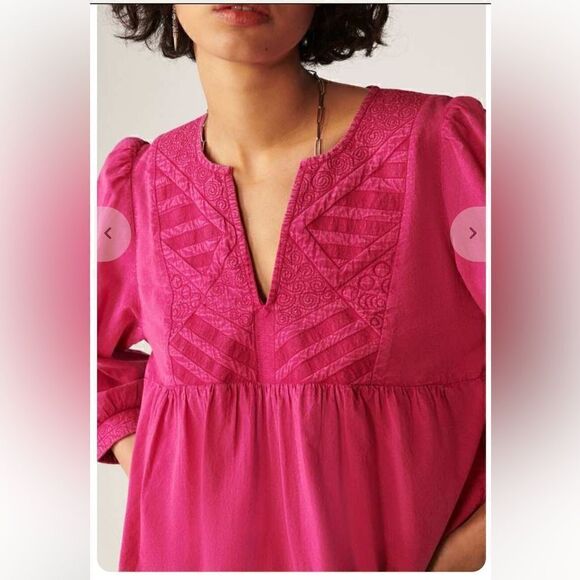 BA&SH ILO BLOUSE TOP IN - FUSHIA NEW size Medium - Picture 4 of 9